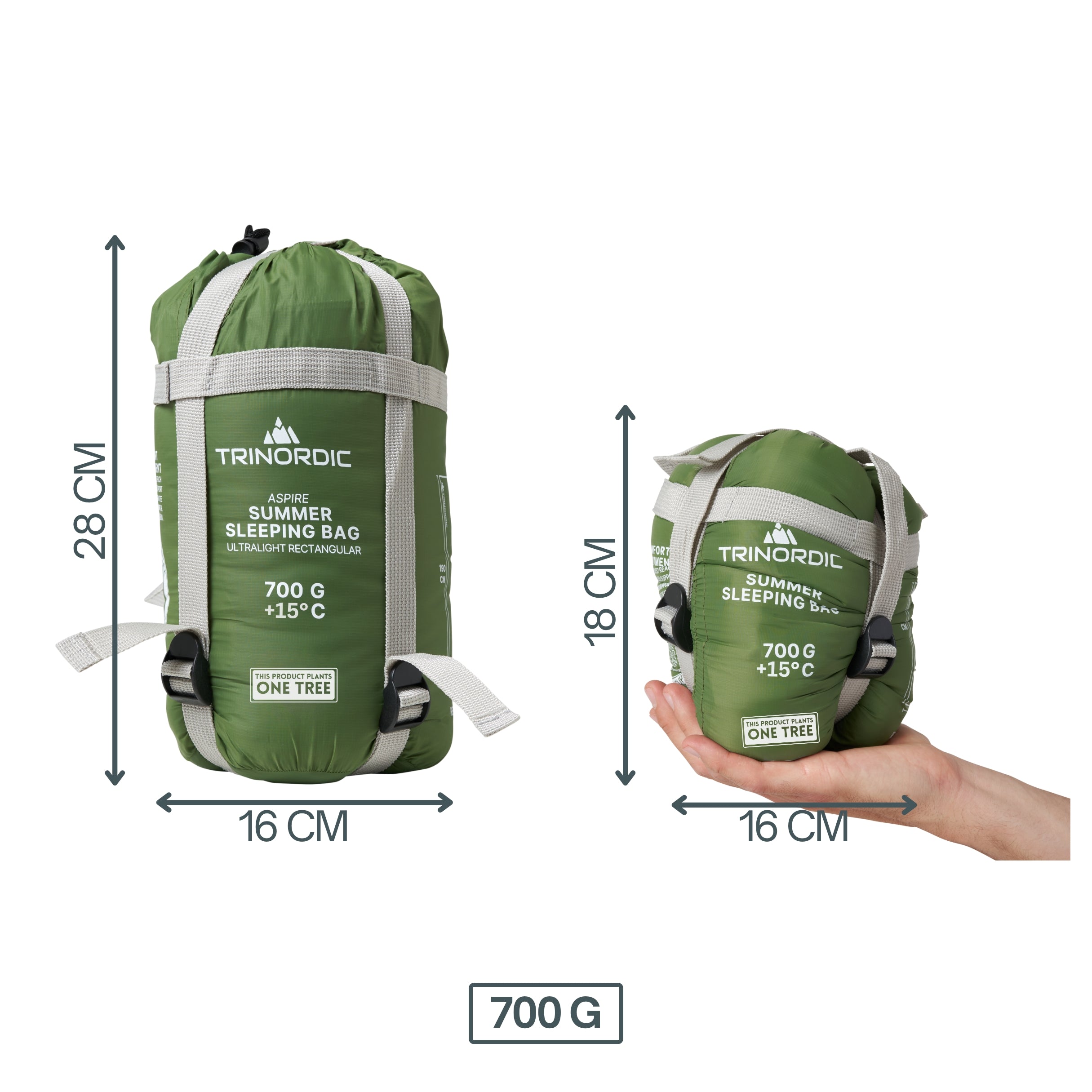 Somra EN – Ultralätt sommar rektangulär sovsäck 700g