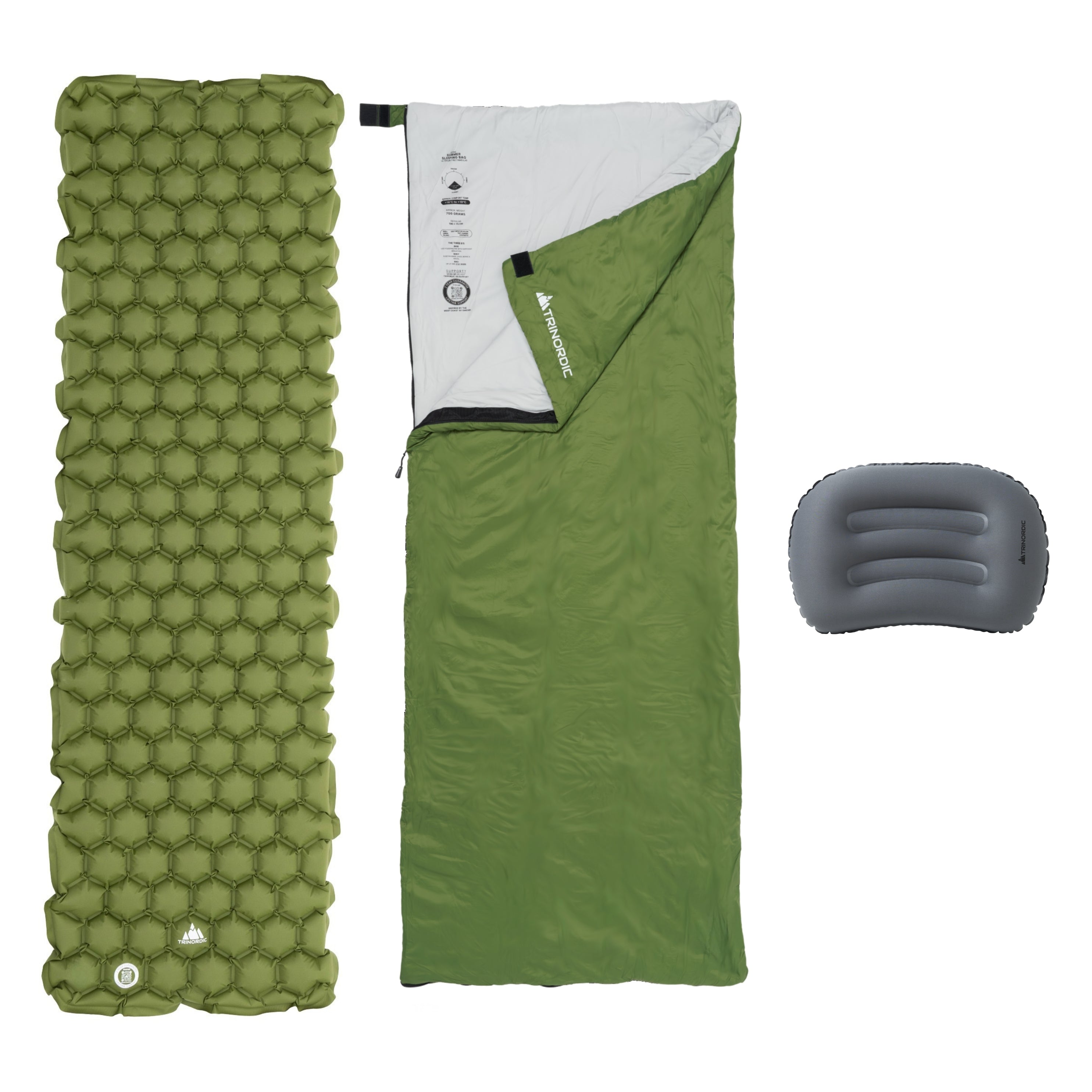 Lättviktssommarkit- 1350 g - Liggunderlag, Sovsäck, Campingkudde - Spara 15 %