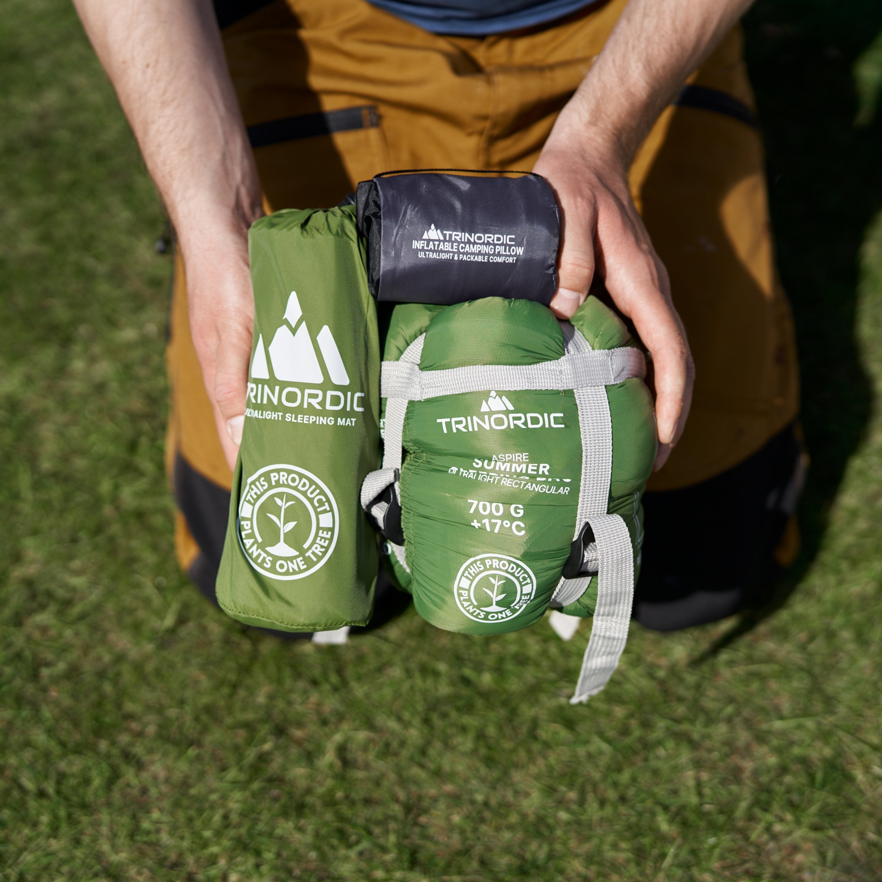 Lättviktssommarkit- 1350 g - Liggunderlag, Sovsäck, Campingkudde - Spara 15 %